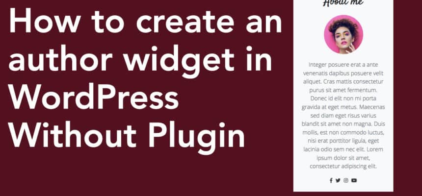 How to create an author widget in WordPress