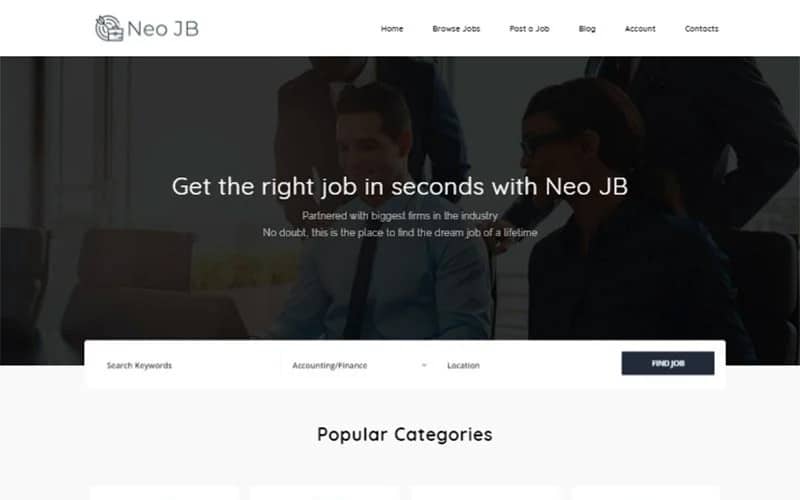 NeoJB - Modern Job Board WordPress Elementor Theme