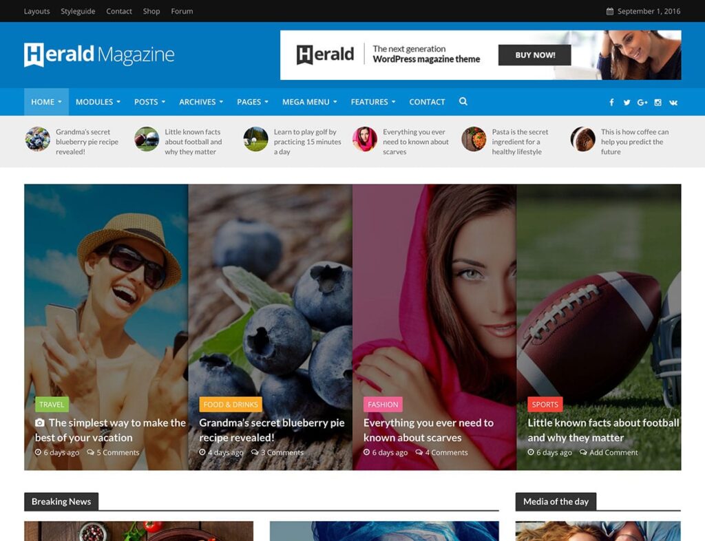 Herald - Newspaper & News Portal WordPress Theme