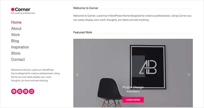 Corner WordPress Theme