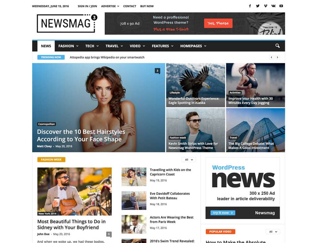 Newmag WordPress Theme