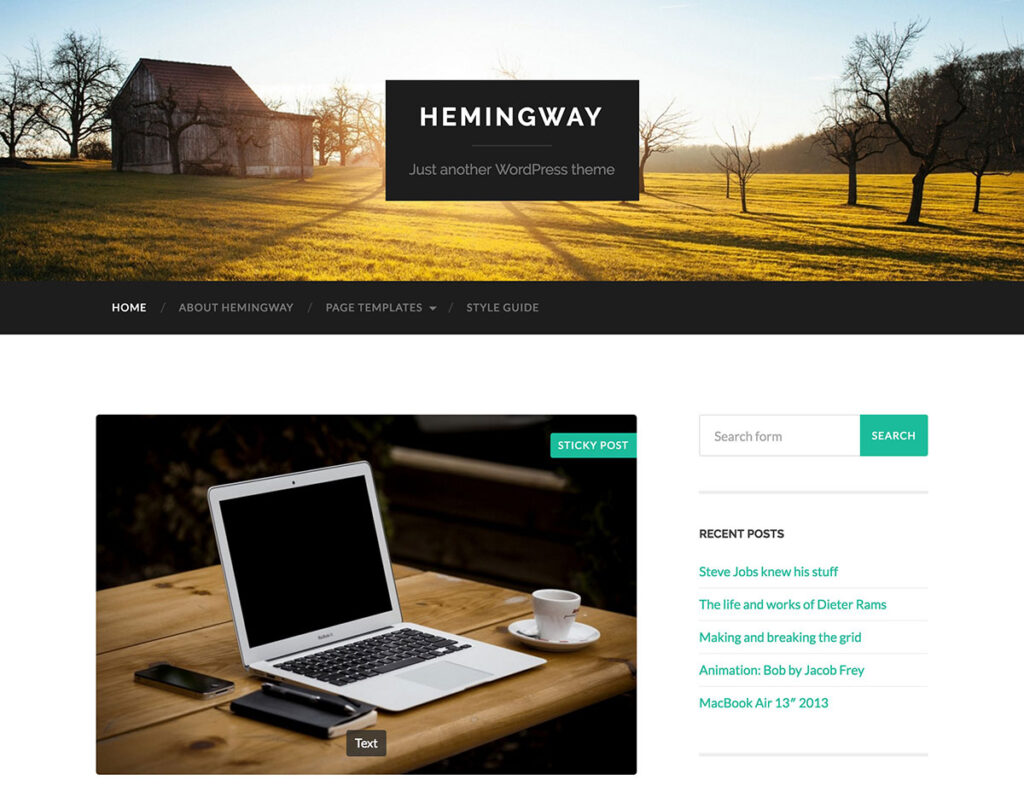 hemingway theme