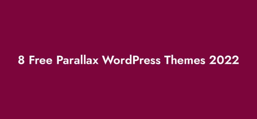 Free parallax WordPress Theme