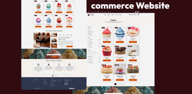 Vika cakes ecommerce website