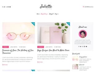 Juliette Feminine WordPress Theme