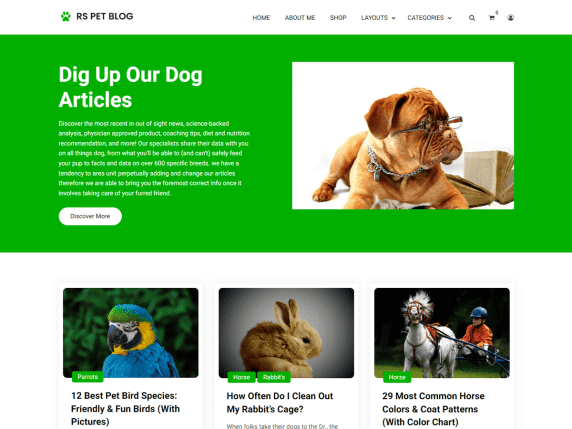 RS Pet Blog WordPress Theme