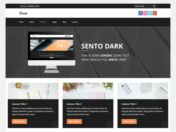 Sento Dark WordPress theme