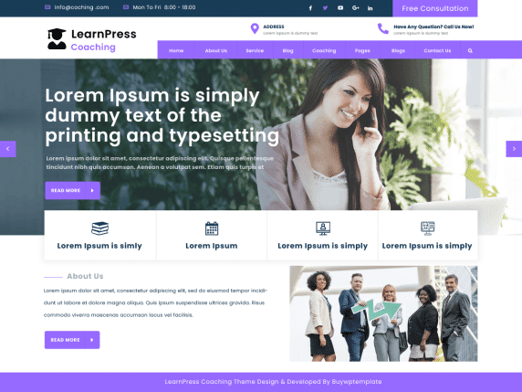 LearnPress Coaching WordPress Theme